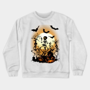 Skeletons Macabre Halloween Dance Crewneck Sweatshirt